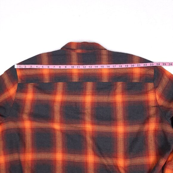 Old Navy Boyfriend Shirt plaid flannel top Swiftie Evermore alternative orange - Picture 4 of 9